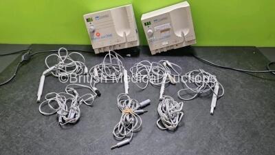 2 x ConMed Hyfrecator 2000 Electrosurgical Units with 4 x Handpieces (Both Power Up) *SN OOKGJ452 / 09HGJ347*