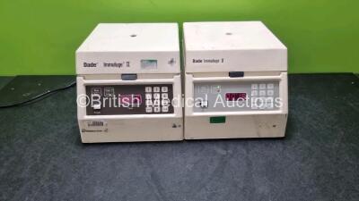 2 x Dade Immufuge II Benchtop Centrifuges (Both Power Up and Rotate)