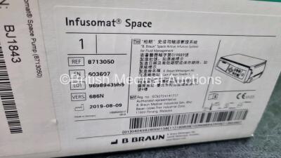 B.Braun Infusomat Space Infusion Pump with 1 x Pole Clamp and 1 x Power Supply * Complete Set * * Mfd 2019 * (Brand New In Box) *Stock Photo* - 6