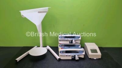 Mixed Lot Including 1 x Cardinal Health Alaris GS Syringe Pump (Powers Up) 1 x Carefusion Alaris GS Syringe Pump (Powers Up with Faulty Screen, 1 x Asena GH Syringe Pump (Powers Up) 1 x Urine Analyzer and 1 x Albyn Medical Smartflow Recorder *SN 800212076