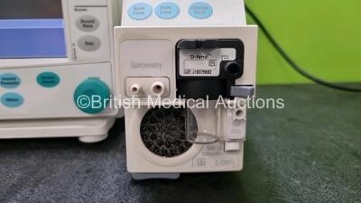 GE Datex Ohmeda F-CM1-04 Anaesthesia Monitor Including (Powers Up)) 1 x E-PRESTN-00 Module with ECG, SpO2, NIBP, T1, T2, P1 and P2 Options and 1 x GE Gas Module Type E-CAi0V-00 with Spirometry Options and D-Fend Water Trap *SN 6231824 / 6497640 / 6638156* - 3