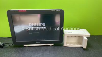 Philips IntelliVue MX800 Touch Screen Patient Monitors Software Revision M.04.05 with 1 x Philips REF 865243 Module Rack (Powers Up with Damage-See Photo)