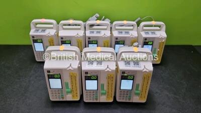 8 x Sino Medical SN-1800V Infusion Pumps *Mfd 2020*(All Power Up) *SN 0496200513A02887 / 0496200513A03134 / 0496200525A05371 / 0496200525A05832 / 0496200526A06179 / 0496200420A01757 / 0496200526A06347 / 0496200420A01811*