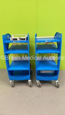 2 x Covidien ForceTriad Energy Platform Carts with Ethicon Footswitch