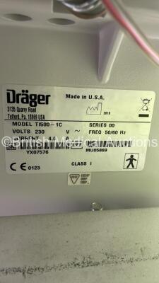 Drager Isolette TI500 Infant Transport Incubator with Mattress on Stretcher (Powers Up) *S/N 1006743419* - 6