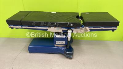 Maquet Alphastar 1132.01A3 Electric Operating Table with Cushions and Controller (Powers Up with Damage - See Photos) *S/N 01899*