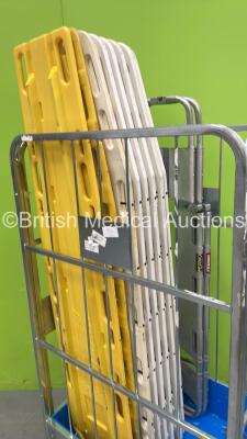 8 x Spinal Boards and 2 x Aluminium Scoop Stretchers (Cage Not Included) - 3