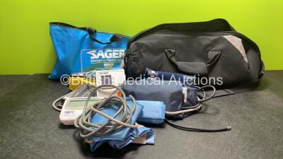 Mixed Lot Including 1 x Sager Emergency Traction Splint, 2 x BP Meters and 1 x Carry Bag