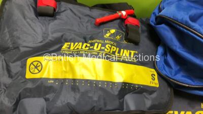 Job Lot Including 6 x Hartwell Medical Evac-U-Splint Adult Mattresses (3 x Large, 3 x Small) with 2 x Pumps and 3 x Carry Bags - 2