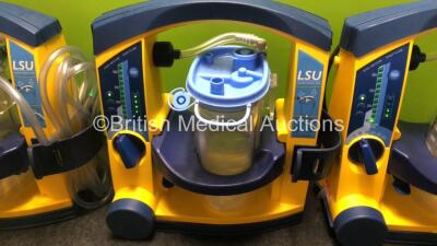 3 x LSU Laerdal Suction Units with 3 x Cups and 3 x Batteries (All Power Up) - 3