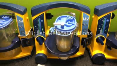 3 x LSU Laerdal Suction Units with 3 x Cups and 3 x Batteries (All Power Up) - 3