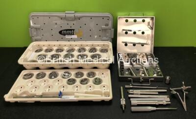 Job Lot Including 1 x Codman Instruments Set and 1 x MMT Cup Reamers Set (Incomplete - See Photos)