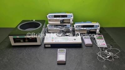 Job Lot Including 1 x Carefusion Alaris CC Syringe Pump, 1 x Carefusion Alaris Guardrails CC Syringe Pump, 1 x Cardinal Health Alaris CC Syringe Pump (All Power Up) 1 x Carefusion IVAC PCAM Syringe Pump, 2 x Nellcor Oximax N-65 Pulse Oximeters, 1 x Toff-W