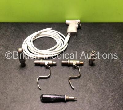 Job Lot Including 1 x deSoutter MCZ-450 Handpiece with Cable, 1 x deSoutter SZ-450 Sagittal Saw Attachment, 1 x deSoutter DZ-450 Drill Attachment, 1 x deSoutter WZ-450 Wire Driver, 1 x deSoutter PZ-450 Pin Driver and 1 x deSoutter Blade Wrench