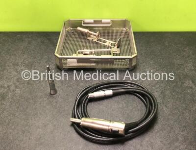 Aesculap GD678 Microspeed Uni Handpiece with GD672 Power Cable and Aesculap GD450 M Attachment in Tray *SN 001570*