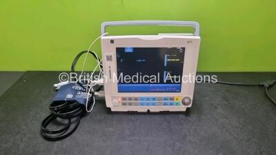 GE B20 Patient Monitor with ECG, Sp02 and NIBP Options and SpO2 / NIBP Connector Cables with 1 x BP Cuff