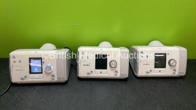 3 x ResMed Airsense 10 For Her CPAP Units with 1 x AC Power Supply (All Power Up)