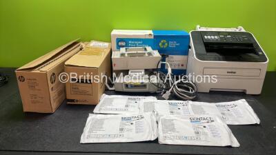 Mixed Lot Including 3 x Laser Printer Cartridges, 1 x Brother FAX-2840 Fax Unit, 5 x Skintact Electrodes *All Out of Date* 1 x Drager Infinity Docking Station and 1 x Drager MS18284-05 AC Power Supply