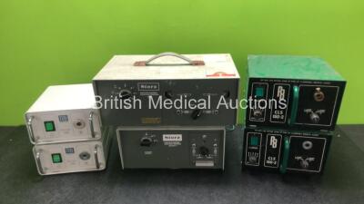 Job Lot Including 2 x RB Neonate 100 Light Source Units (Both Power Up with Good Bulbs) 2 x RB CLS 150-2 Light Source Units (Both Power Up) 1 x Karl Storz 480 Cold Light Fountain and 1 x Karl Storz 488 Cold Light Fountain (Powers Up)