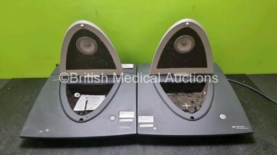 2 x Interacoustics Affinity 2.0 Audiometer and Hearing Aid System *Mfd 2013 / 2014* (Both Power Up 1 x with Crack In Casing - See Photo)