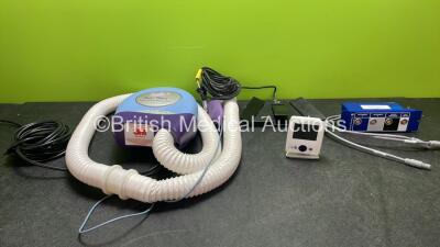 Mixed Lot Including 1 x 3M Bair Paws Patient Adjustable Warming System (Powers Up) 1 x ConMed 3 Pedal Footswitch (Damaged Sheath-See Photo) 1 x 3M Model 370 Unit and 1 x Medtronic Optical Tracking Unit *SN 04035, 09709*