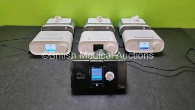 Job Lot Including 3 x Philips Respironics DreamStation Auto CPAP Unit (1 x No Power) with 3 x Dreamstation Humidifiers and 1 x ResMed Airsense 10 Autoset CPAP Units (Powers Up) *SN 23152001230 / J214606641C4E / J240158129AEF / J16457520D544B*