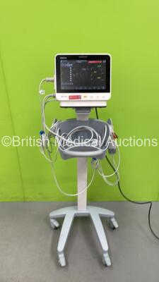 Mindray ePM 10M Patient Monitor on Stand T1, T2, SPO2,NIBP and ECG Options, with IBP Module and CO2-3 Gas Module on Stand (Powers Up) *S/N AD1-04010804* **Mfd 2020**