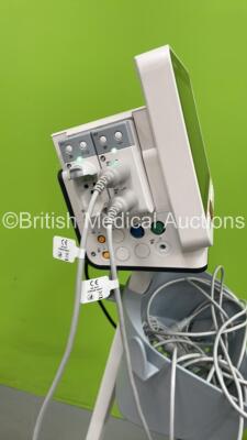 Mindray ePM 10M Patient Monitor on Stand with T1, T2, SPO2,NIBP and ECG Options, IBP Module and CO2-3 Gas Module on Stand (Powers Up) *S/N AD1-04011479* **Mfd 2020** - 4