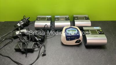 Job Lot Including 1 x ResMed S9 Auto Set CPAP Unit and 3 x ResMed S9 Escape CPAP Units with 4 x AC Power Supplies and 1 x ResMed Escape CPAP Unit (All Power Up) *SN 22151450707, 22151803870, 23121221034, 20091537281, 22151776762*