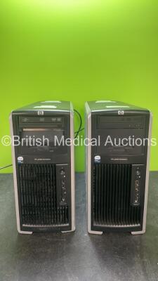 2 x Hewlett Packard HP xw8400 Workstations (Both Power Up HDD Removed By Vendor)