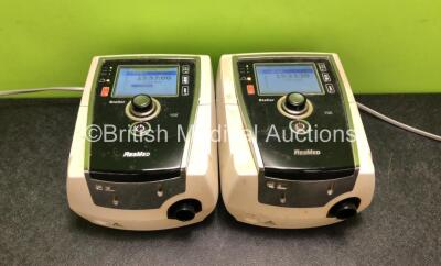 2 x Resmed Stellar 100 CPAP Units with 2 x Power Supplies (Both Power Up) *SN 22191171488 / 20151526908*