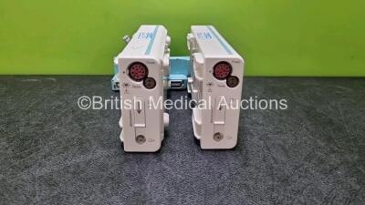 2 x Philips M3015A C06 CO2 Microstream Gas Modules with Press, Temp and CO2 Options *SN DE43520274 / DE43530987*