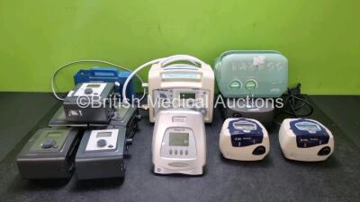 Mixed Lot Including 1 x Blease 5500 Transport Ventilator, 1 x Ameda Egnell Elite Breast Pump, 1 x Medela Lactina Electric Plus Pump, 1 x ResMed S8 Autoset Spirit 2 CPAP, 1 x ResMed S8 Autoset Escape CPAP, 1 x Breas PV100 Ventilator, 5 x Philips Respironic