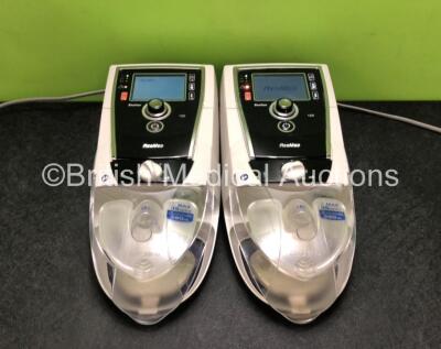 2 x Resmed Stellar 150 CPAP Units with 2 x Power Supplies and 2 x ResMed H4i Humidifiers (Both Power Up) *SN 20150035779 / 20132093622*