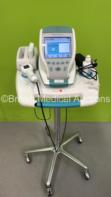 Verathon BVI 9400 Bladder Scanner Part No 0570-0190 with Transducer, 2 x Batteries and 1 x Charger (Powers Up) *S/N B412644*