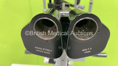 Haag Streit Bern SL 900 Slit Lamp with Binoculars and Chin Rest on Motorized Table (Unable to Power Test Due to Incorrect Power Supply - See Pictures) - 3