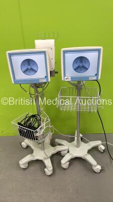 2 x Lidco Rapid Monitors on Stands with Leads (Both Power Up)