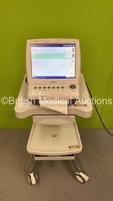 Edan F9 Fetal Monitor on Stand (Powers Up - Damage to Trim - See Pictures)