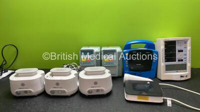 Mixed Lot Including 3 x Pari Boy Classic Nebulizers, 1 x IVAC Model 598 Volumetric Pumps, 1 x GE Procare 300 Patient Monitor, 1 x NIOX 12-1000 Airway Inflation Monitor and 1 x Datascope Accutorr Plus Patient Monitor *GL*