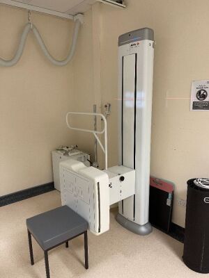 Agfa DX-D 600 X-ray Bucky Suite *Mfd - 2014* with Toshiba Rotanode (150kv) Tube *Mfd - 2021* Including Mobile Patient Table, 1 x Digital Detector + 2 x Batteries and charger, Wallstand, X-ray Overhead Bucky and 2021 Tube, X-ray Generator, Operator Monitor - 6