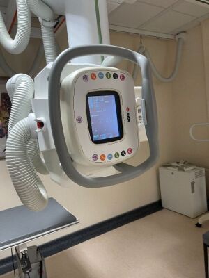 Agfa DX-D 600 X-ray Bucky Suite *Mfd - 2014* with Toshiba Rotanode (150kv) Tube *Mfd - 2021* Including Mobile Patient Table, 1 x Digital Detector + 2 x Batteries and charger, Wallstand, X-ray Overhead Bucky and 2021 Tube, X-ray Generator, Operator Monitor - 10