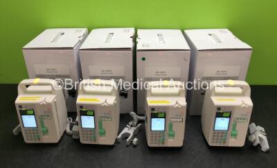 4 x Sino Medical SN-1800V Infusion Pumps in Boxes *Mfd - 2020* (All Power Up) *SN 0496200525A05925 / 0496200513A03066 / 0496200519A04718 / 0496200519A04697*