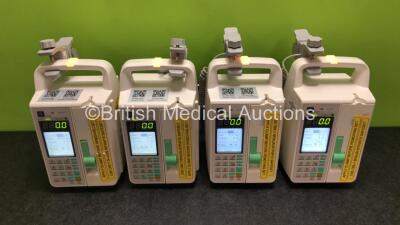 4 x Sino Medical SN-1800V Infusion Pumps *Mfd - 2020* (All Power Up, 1 x Damaged Screen - See Photos) *SN 0496200526A06180 / 0496200513A02886 / 0496200526A06560 / 0496200420A01913*