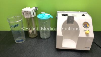 Job Lot Including 1 x Eschmann VP25 Suction Unit (Powers Up) 1 x Drager Cup, 1 x Serres Cup and 1 x VacSax Cup (Missing Lid - See Photos)