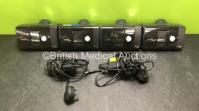 4 x ResMed AirSense 10 Autoset CPAP Units with 2 x Power Supplies (All Power Up, 1 x Missing Humidifier Chamber - See Photos) *SN 23162089455 / 23201366343 / 23221300235 / 23172696519*