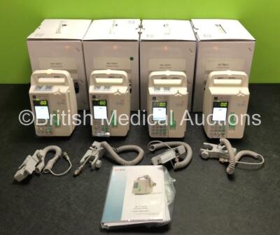 4 x Sino Medical SN-1800V Infusion Pumps with User Manuals in Boxes *Mfd - 2020* (All Power Up - Like New) *SN 0496200519A04720 / 0496200526A06109 / 0496200513A03000 / 0496200420A01788*