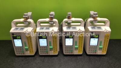 4 x Sino Medical SN-1800V Infusion Pumps *Mfd - 2020* (All Power Up) *SN 0496200513A03021 / 0496200513A02883 / 0496200525A05373 / 0496200525A05924*