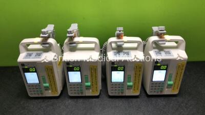 4 x Sino Medical SN-1800V Infusion Pumps *Mfd - 2020* (All Power Up) *SN 0496200420A01754 / 0496200513A02885 / 0496200526A06559 / 0496200513A03137*