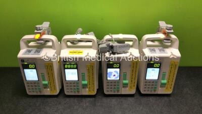 4 x Sino Medical SN-1800V Infusion Pumps *Mfd - 2020* (All Power Up, 1 x Faulty Screen) *SN 0496200519A04826 / 0496200513A03188 / 0496200420A01834 / 0496200513A03018*