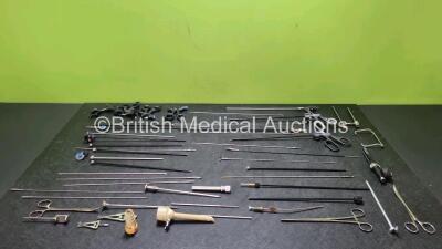 Job Lot Including 2 x Olympus, 2 x Microline, 1 x Locamed, 1 x Richard Wolf Laparoscopic Handles and Various Surgical Instruments